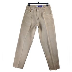 Vtg Levis SilverTab Khaki Jeans Baggy Wide Tapered Mens 34x32 USA Made (32x33.5)